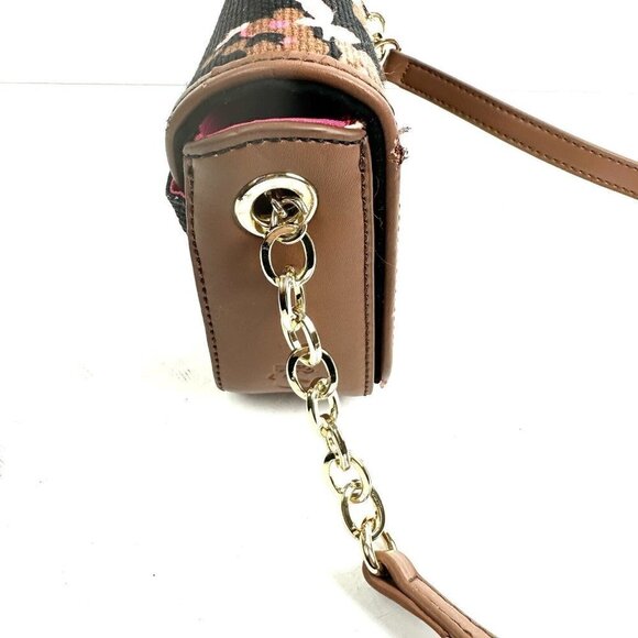 Spartina 449 Verdier Crew Phone Crossbody Bag Linen Floral Handbag Organizer - Picture 4 of 16